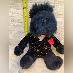Applause Plush Bear with Black and Red Outfit